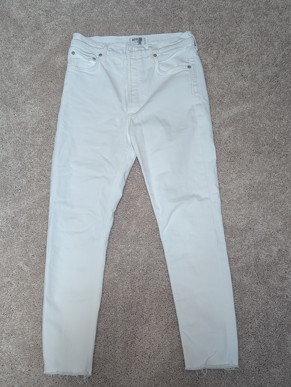 AGOLDE Slim Straight Jeans in White